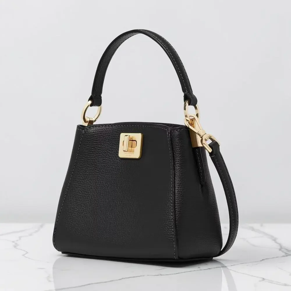 Kate Spade Phoebe Mini Top Handle Crossbody Bag Black KI924 Leather Purse NWT